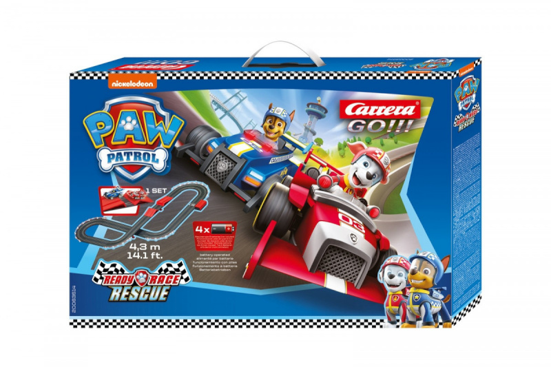 Carrera autoringrada GO!!! First Track Racing Paw Patrol Ready Race Rescue 4,3m