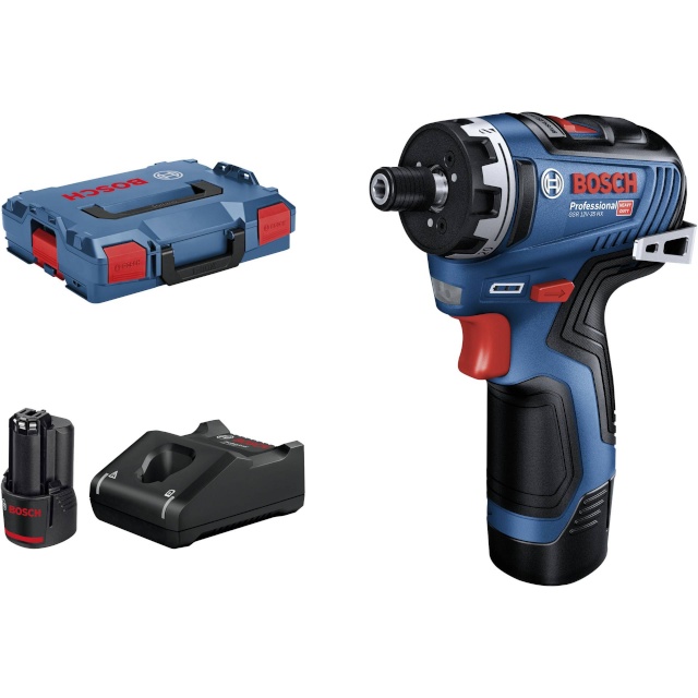 Bosch akukruvikeeraja GSR 12V-35 HX Professional + 2x aku 12V 3.0Ah + kandekohver L-BOXX
