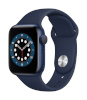 Apple Watch Series 6 GPS, 40mm Blue Aluminium Case with Deep Navy Sport Band
