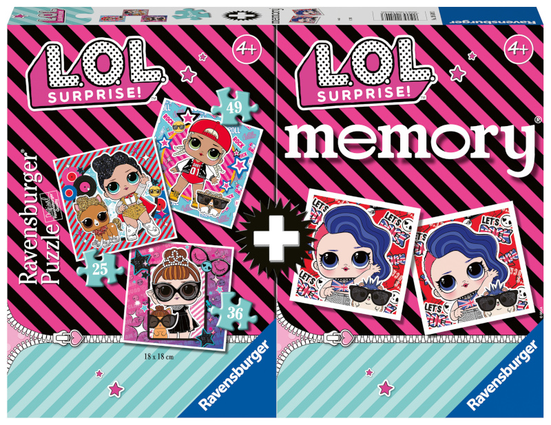 Ravensburger 3 pusle ja lauamäng LOL, 20549