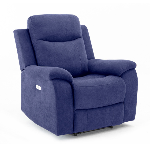 H4Y Tugitool MILO 97x69xH103cm, elektriline recliner, sinine