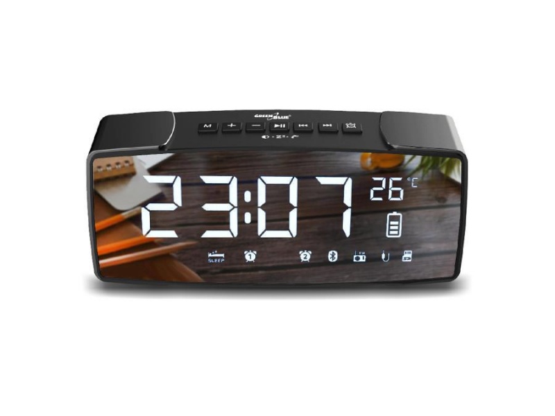 Greenblue kellraadio 62917 Clock Digital must, hall