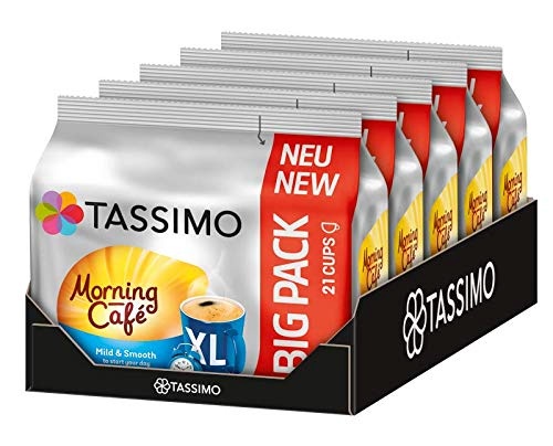 Tassimo kohvikapslid Morning Cafe XL Mild & Smooth, 21tk, 5-pakk