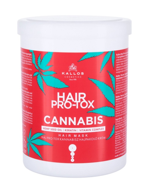 Kallos Cosmetics juuksemask Hair Pro-Tox Cannabis Hair Mask 1000ml, naistele