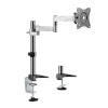 Logilink lauakinnitus BP0076 Monitor Mount 13-27" Tilt Swivel Level Adjustment, Max 8kg, hõbedane