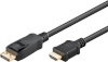 Goobay videokaabel 51956 DisplayPort/HDMI™ adapter cable 1.2, kuldne-plated, 1 m
