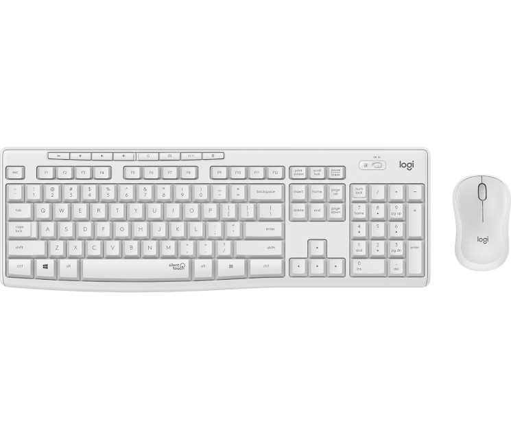 Logitech klaviatuur MK295 Silent Wireless Combo QWERTZ, valge | 920-009819