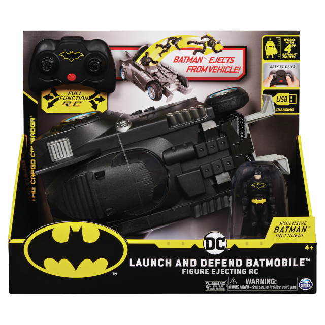 Spin Master vehicle RC BATMAN puldiauto Batmobil with figurką