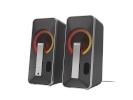 Genesis kõlar Computer Speaker Helium 100BT RGB Gaming Speakers, Bluetooth, hõbedane/must