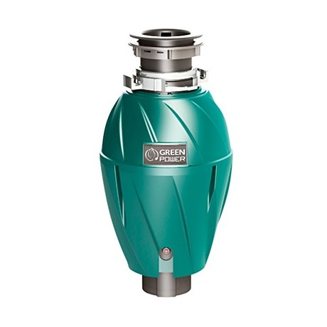 Elleci toidujäätmete kõrvaldaja TDH01000 750 W, 1070 ml, 2800 RPM, roheline, Grey, Quiet; Quick grinding; GO.4 vibration; Never stuck, never jam; Antibacterial Agent; High motor efficiency 70-75%