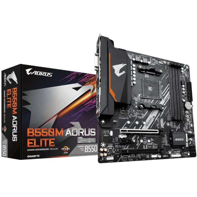 Gigabyte emaplaat B550M AORUS ELITE, AMD, AM4, DDR4, mATX