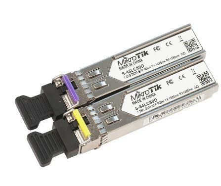 MikroTik 1 SFP 1.25G LC SM 80km S-4554LC80