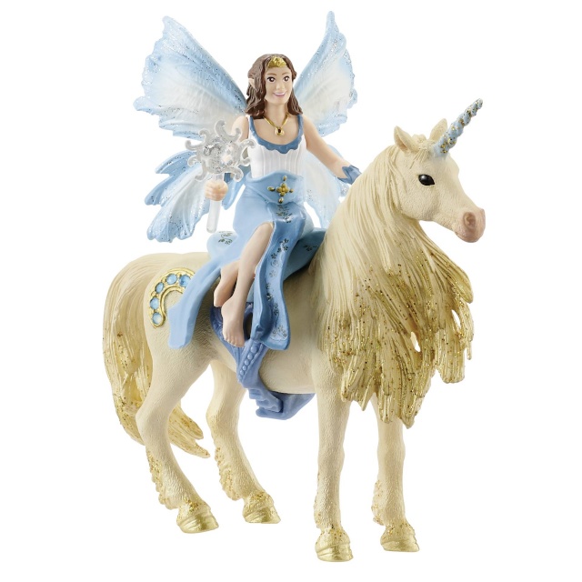 Schleich mängufiguur 42508 Eyela Riding on Golden Unicorn