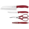 Victorinox kööginugade komplekt Swiss Classic Kitchen Set 4-osaline, punane