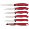Victorinox kööginuga Swiss Classic veget. Knife-Set komplekt 6-osaline punane