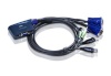 Aten switch 2-Port USB VGA/Audio Cable KVM (0.9m)
