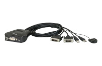 Aten switch 2-Port USB DVI Cable KVM with Remote Port Selector