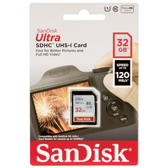 SanDisk mälukaart SDHC Ultra UHS-I 32GB 120MB/s SDSDUN4-032G-GN6IN