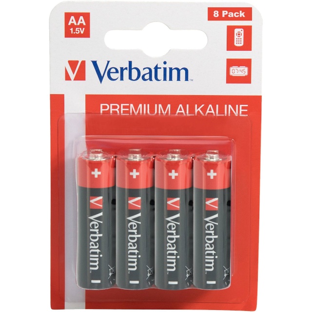 Verbatim patarei 1x8 Alkaline battery Mignon AA LR6 49503