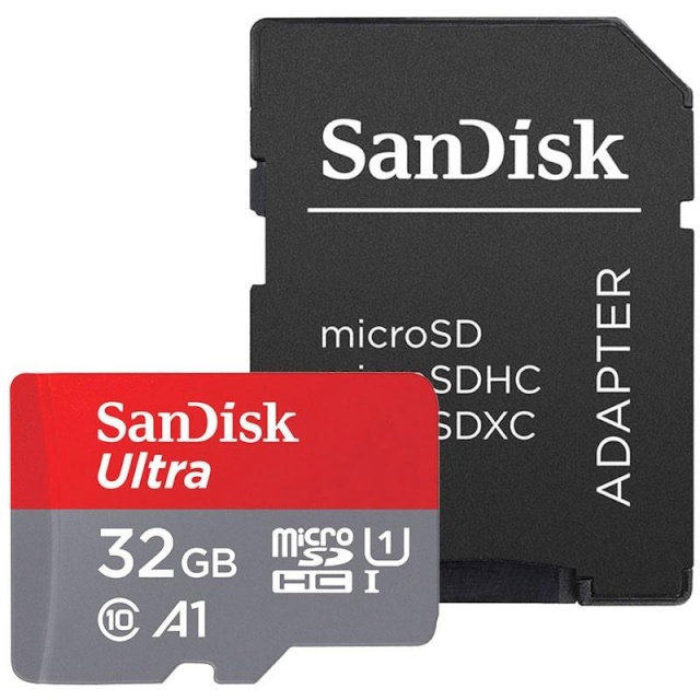 SanDisk mälukaart microSDHC Ultra A1 32GB 120MB/s + Adapter