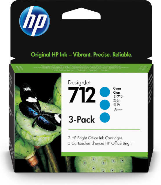 HP tindikassett 712 3-pack 29-ml tsüaan