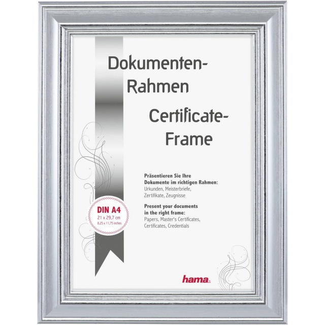 Hama pildiraam Lobby hõbedane 21x29,7 Resin DIN A4 175811