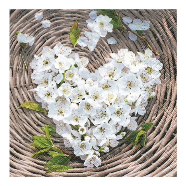Herlitz salvrätik 33x33/20, Flower Heart