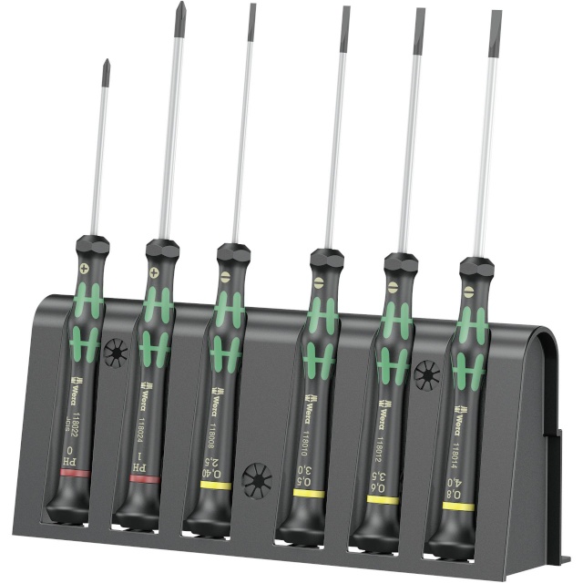 WERA kruvikeerajate kmpl 2035/6 B for electronic applic. screwdriver set + Rack