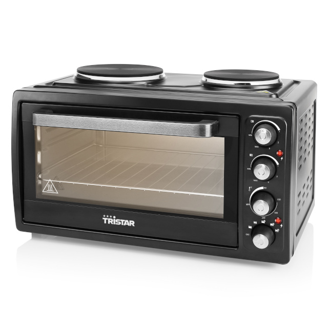 Tristar miniahi Electric mini oven OV-1443 38 L, Table top, must, Rotary knobs