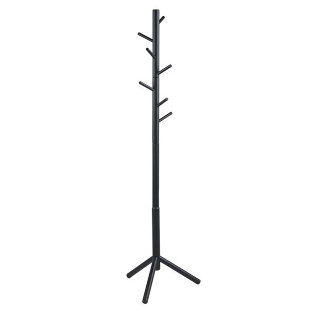 H4Y Põrandanagi BREMEN 51x45xH176cm, 8-nagi, materjal: puit, värvus: must, viimistlus: lakitud