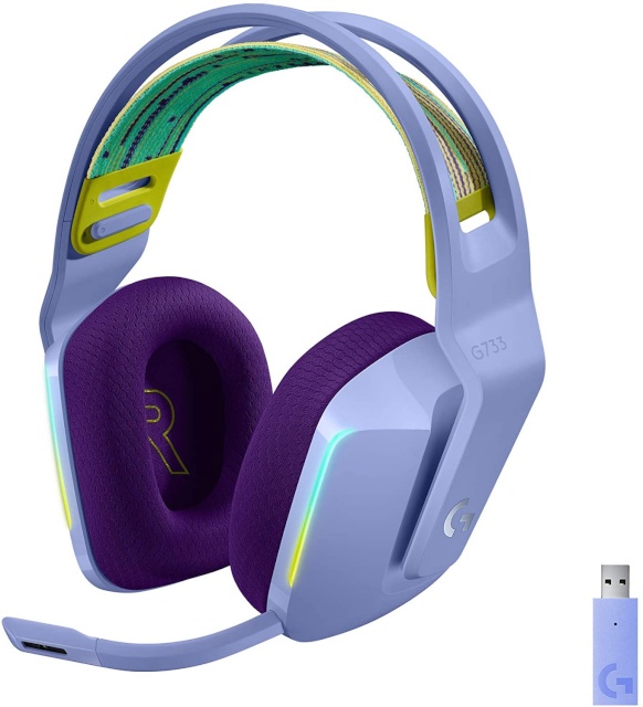 Logitech juhtmevabad kõrvaklapid G733 Lightspeed Wireless RGB Gaming Headset, lilla