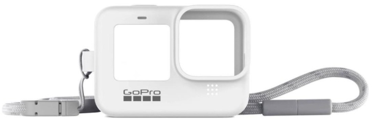 GoPro kaitseümbris + randmepael HERO9 Black Sleeve + Lanyard White Hot, valge