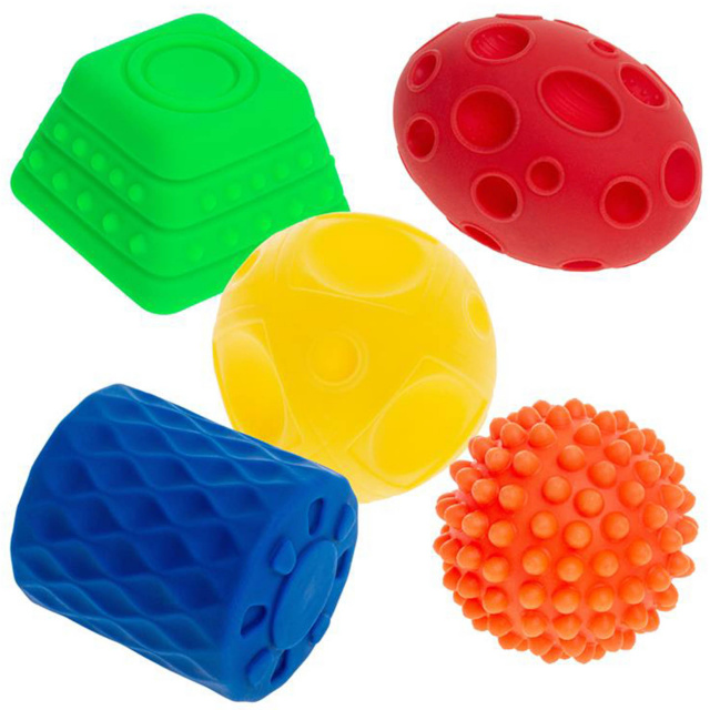 Am Tullo massaažipallid Sensory Balls Shapes 5tk AM Tullo Colored 421