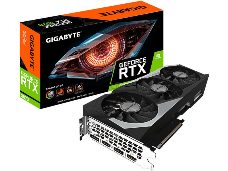 Gigabyte videokaart nVidia GeForce RTX 3070 Gaming OC 8GB GDDR6, GV-N3070GAMING OC-8GD