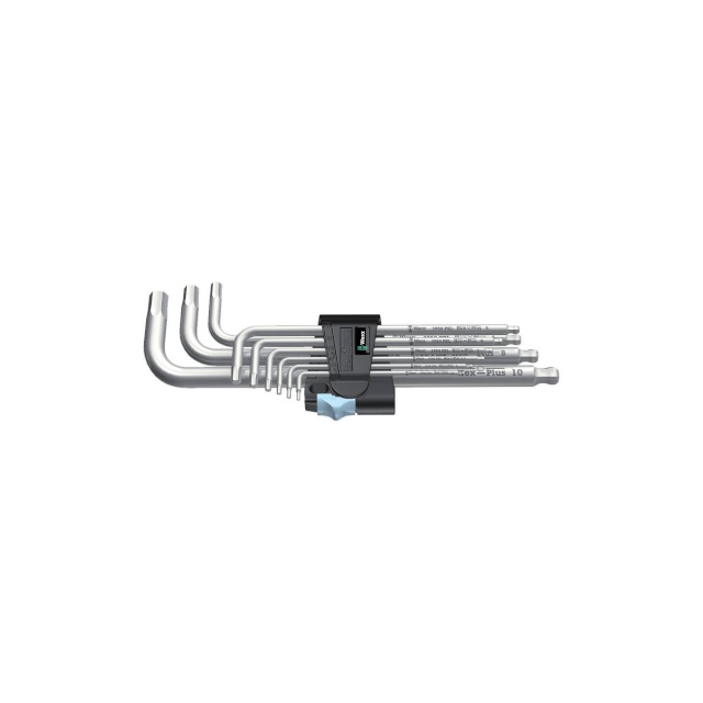 Wera 3950/9 Hex-Plus Stainless 1 Winkelschl.satz, metr., Edelst.