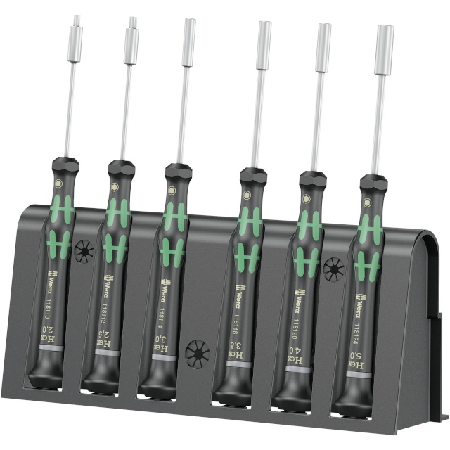 WERA kruvikeerajate kmpl 2069/6 for electronic applic. screwdriver set + Rack