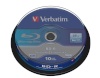 Verbatim toorikud BD-R Blu-Ray 25GB 6x Speed, white blue Cakebox 10tk.