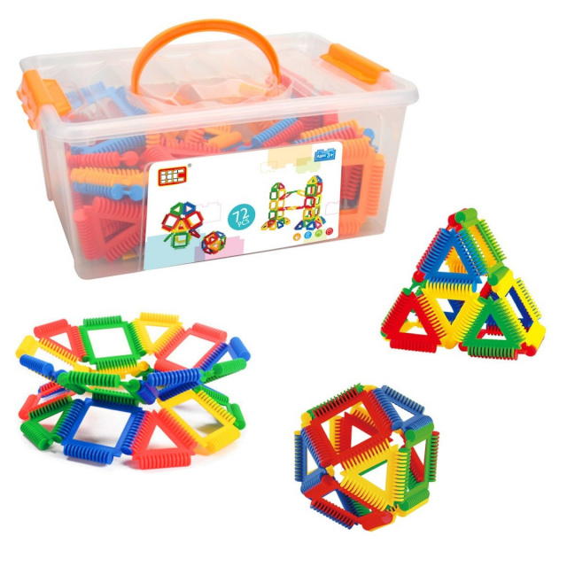 Askato klotsid Little Genius Building Blocks - Brushes, 72 elementi