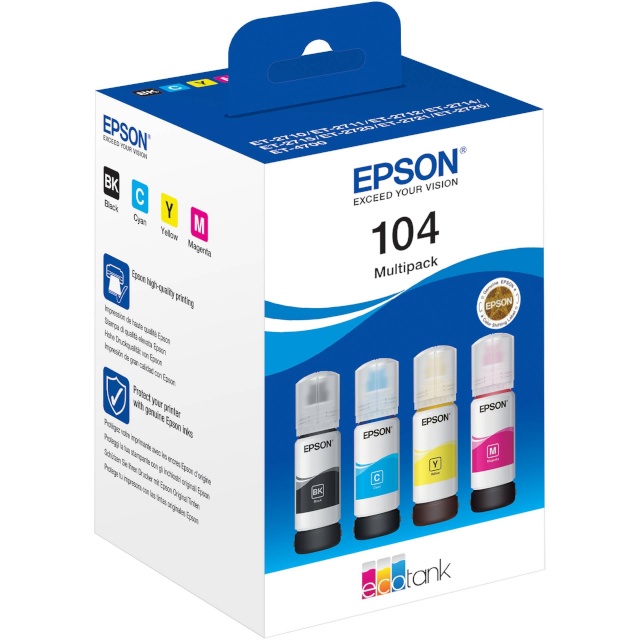 Epson tindikassett EcoTank 4-colour Multipack T104 T00P6