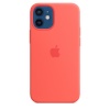 Apple kaitsekest iPhone 12 mini Silicone Case with MagSafe - Pink Citrus, roosa