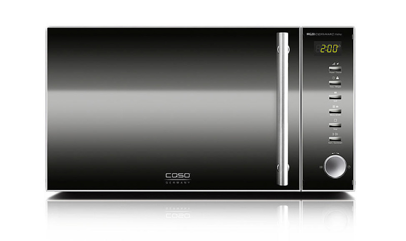 Caso mikrolaineahi MG 20 Free standing, 20 L, 800 W, Grill, must, Stainless steel