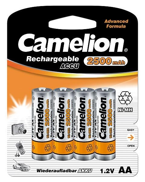 Camelion patareid AA/HR6, 2500 mAh, Rechargeable Batteries Ni-MH, 4 pc(s)