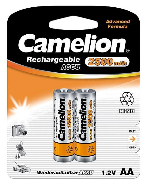 Camelion patareid AA/HR6, 2500 mAh, Rechargeable Batteries Ni-MH, 2 pc(s)