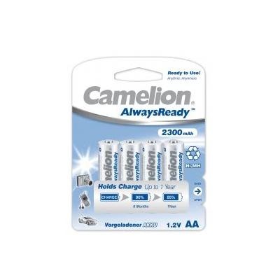 Camelion patareid AA/HR6, 2300 mAh, AlwaysReady Rechargeable Batteries Ni-MH, 4 pc(s)