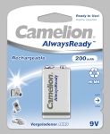 Camelion aku 9V/6HR61, 200mAh, AlwaysReady Rechargeable Batteries Ni-MH, 1tk
