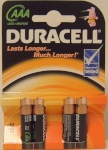 Duracell patareid AAA/LR03, Alkaline Basic MN2400, 4 pc(s)