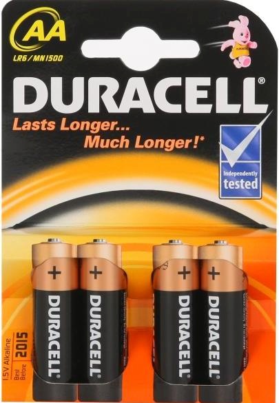 Duracell patareid AA/LR6, Alkaline Basic MN1500, 4 pc(s)
