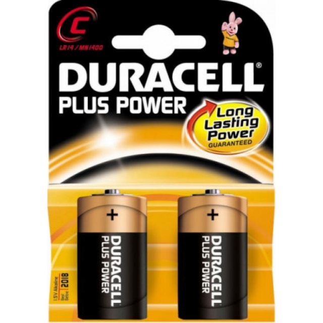 Duracell patareid C/LR14, Alkaline Plus Power MN1400, 2 pc(s)