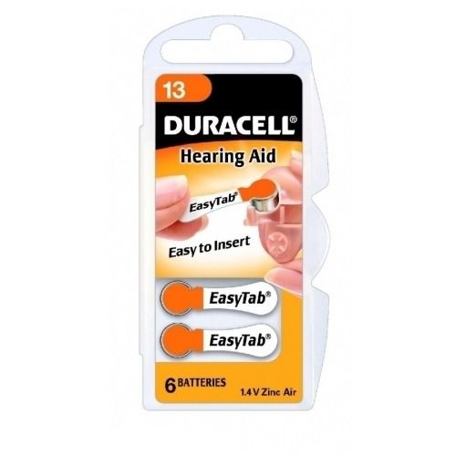Duracell patareid A13/DA13/ZL13, Zinc air cells, 6 pc(s)
