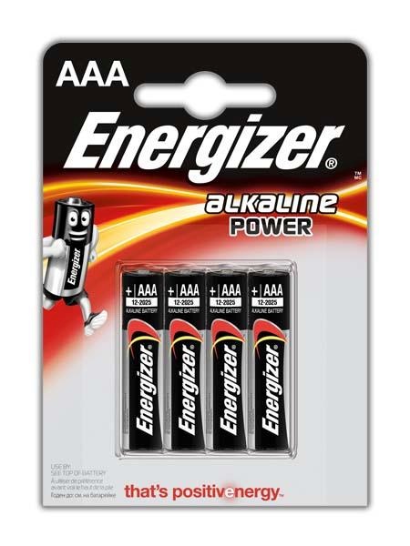 Energizer patarei BATTERY ALKALINE POWER AAA LR03 4tk